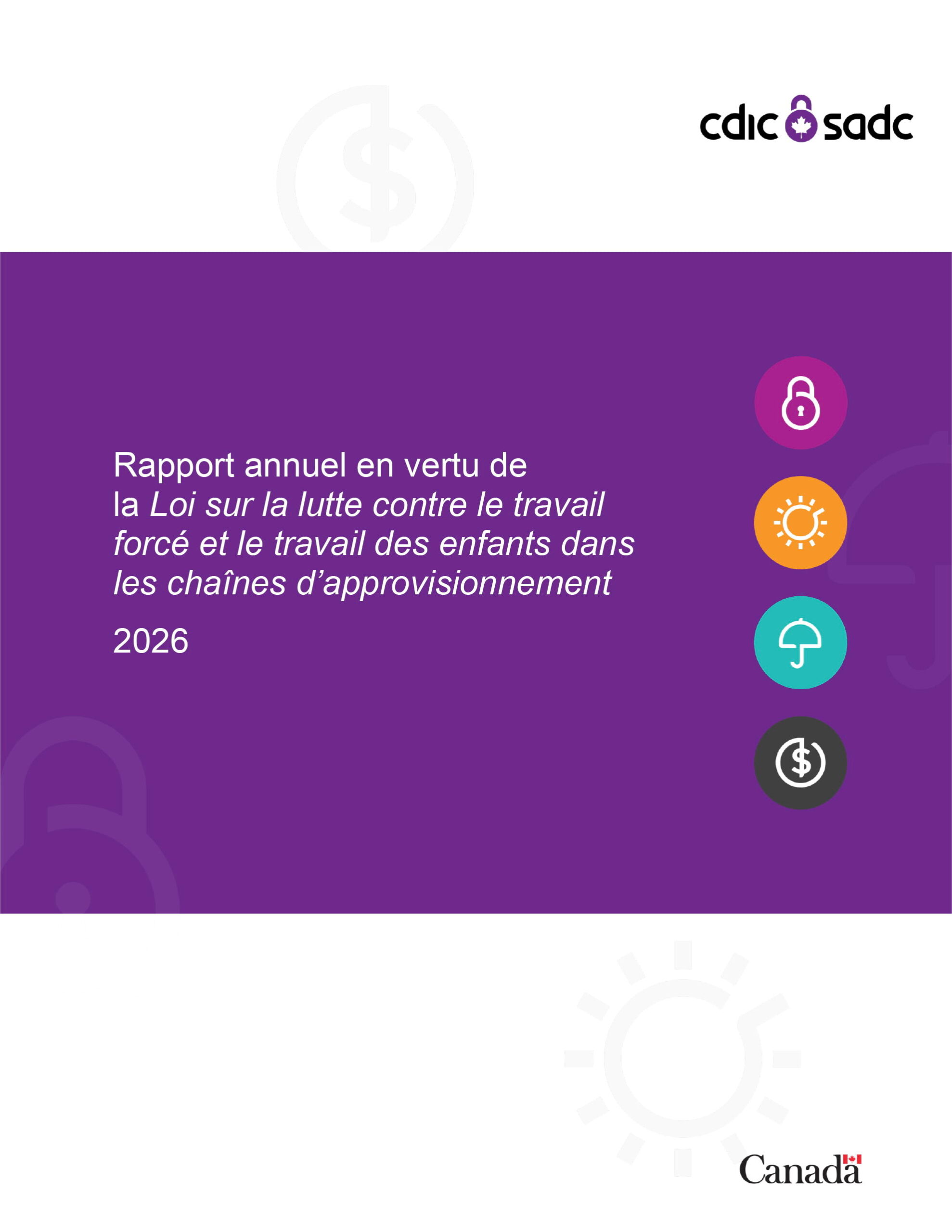 Annual Report under the Fighting Against Forced Labour and Child Labour in Supply Chains Act