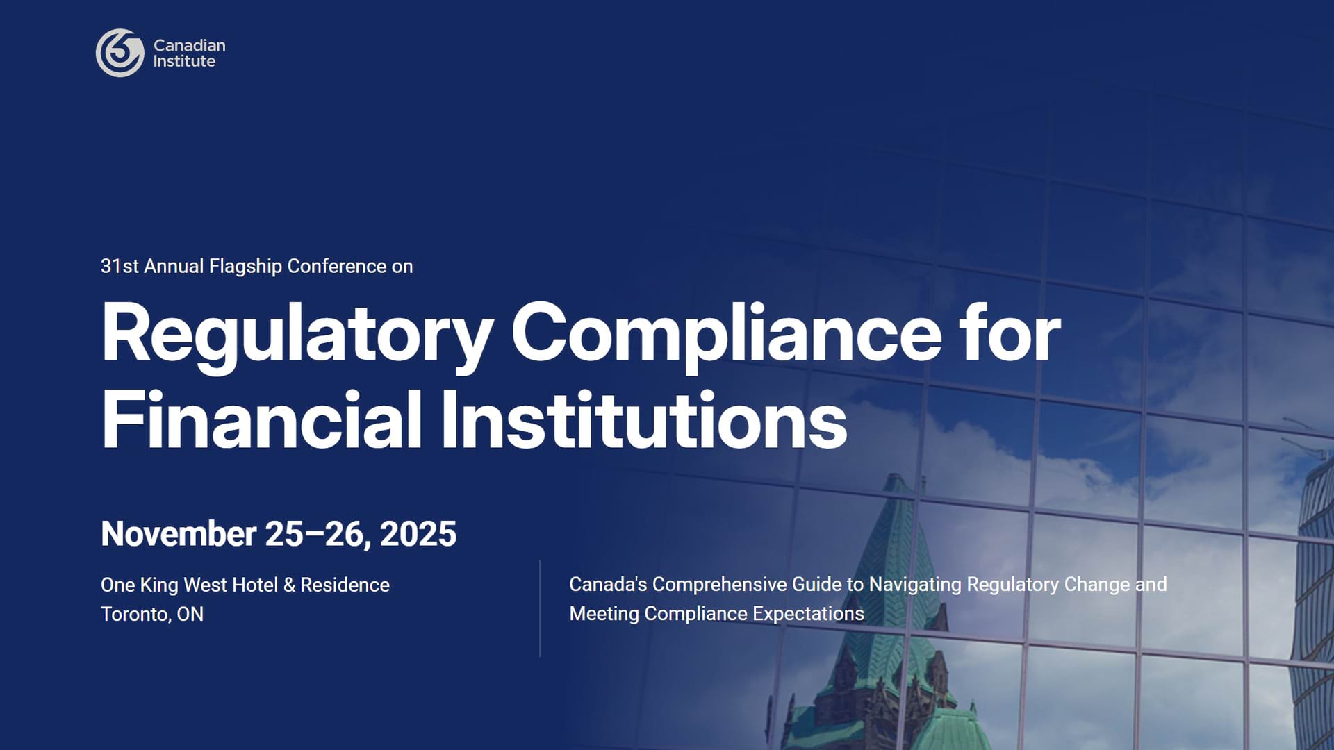 31e congrès annuel sur le respect des exigences réglementaires par les institutions financières 
