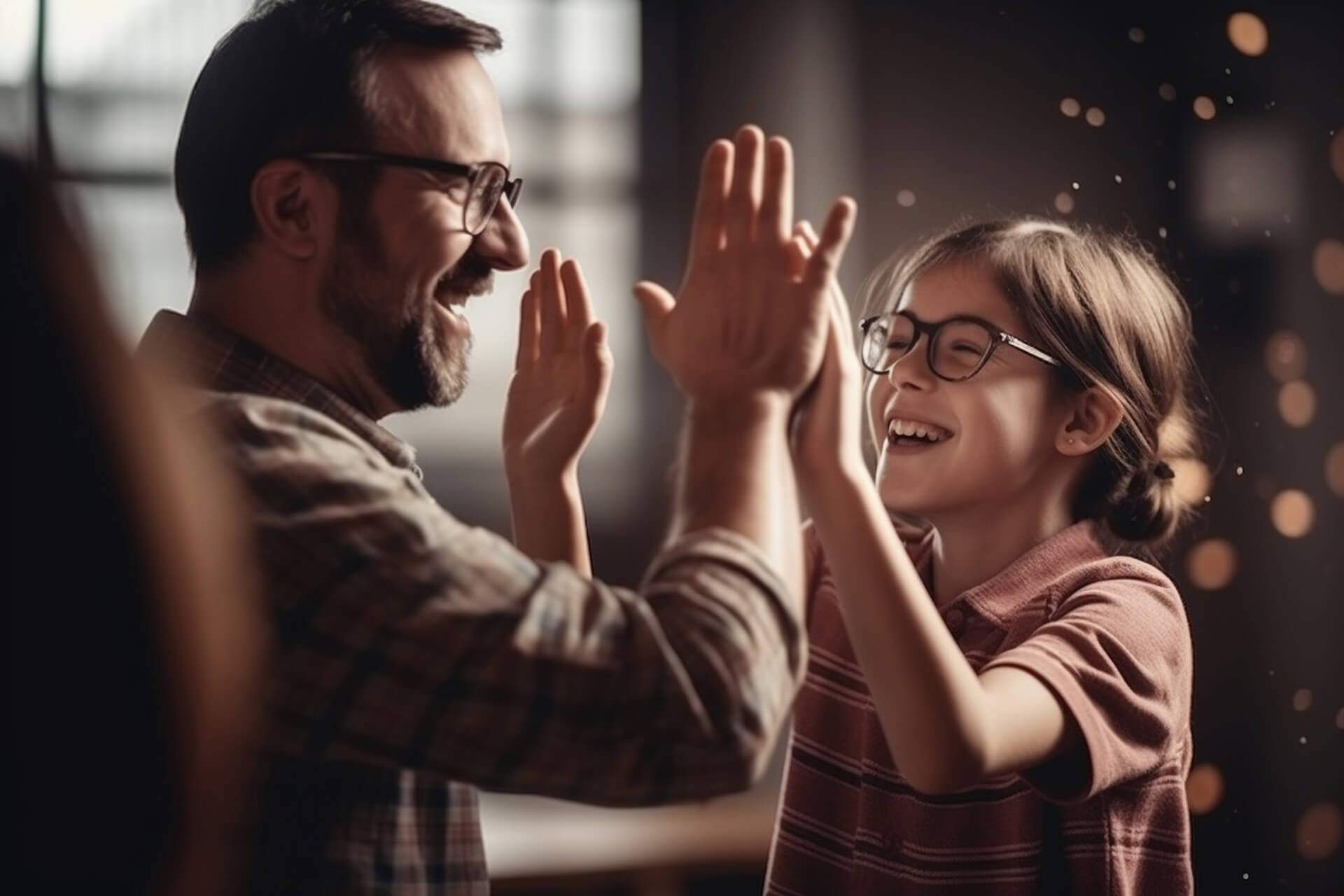 Un homme applaudit sa fille